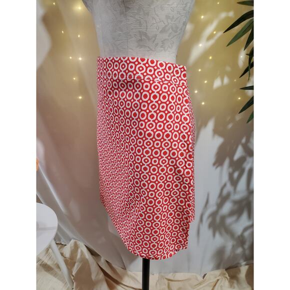 RipSkirt Hawaii Adjustable Length 2 Wrap Skirt Womens XL Geo Print Pockets Red - Picture 5 of 11